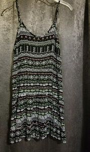 Bongo backless sundress with an Aztec print